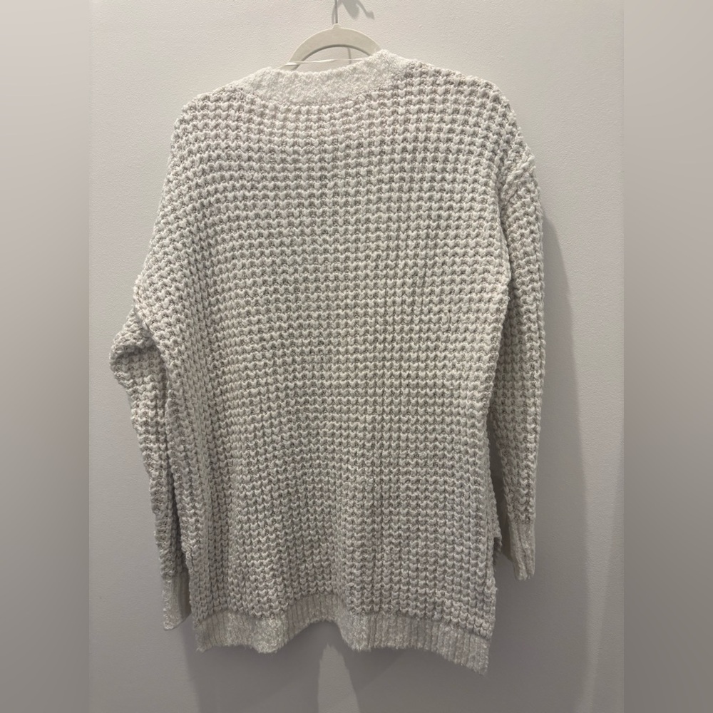 Free People White Women's Whistle Thermal Henley Sweater - Picture 2 of 2